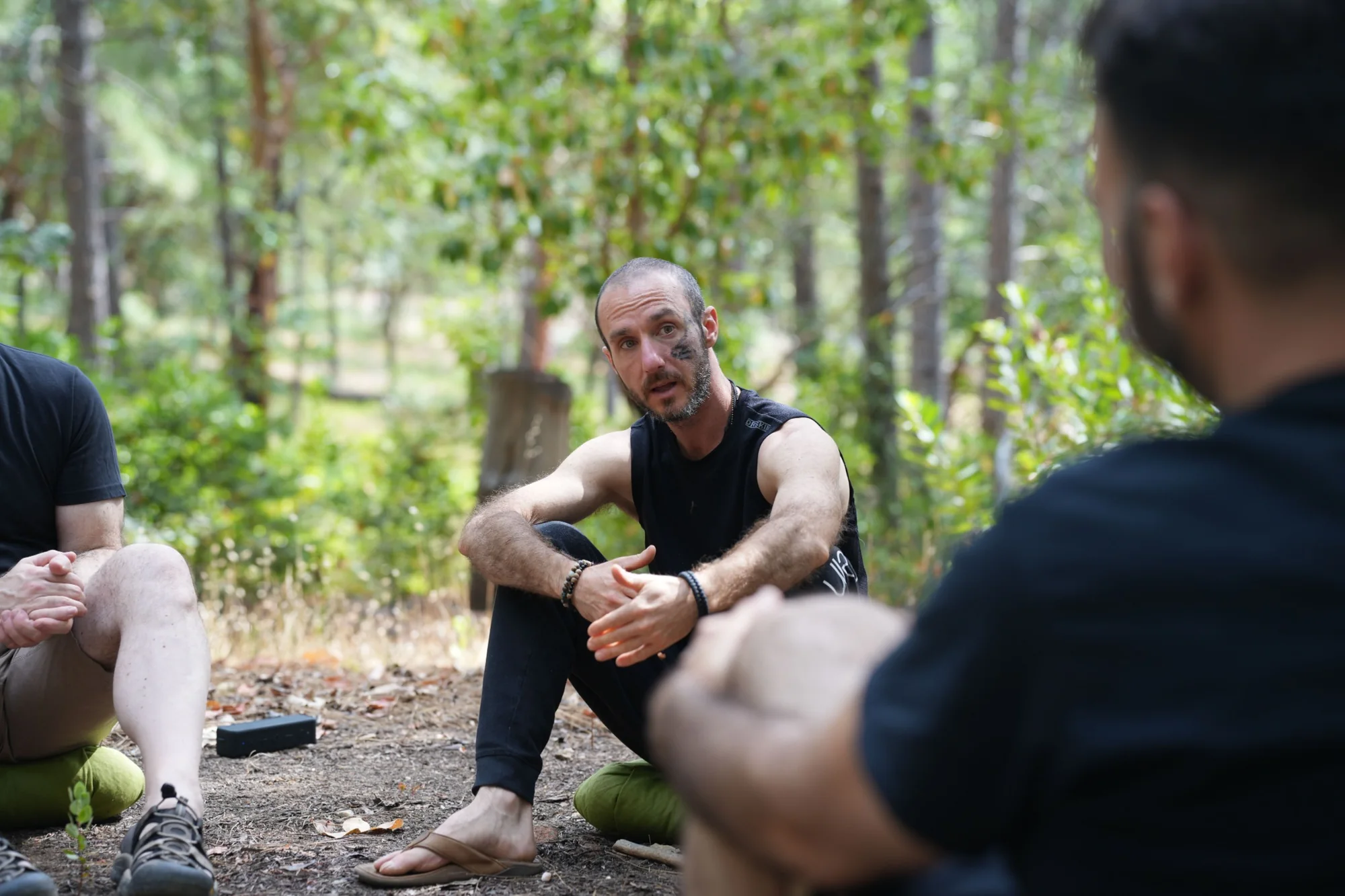 Kyle Leighton facilitating an Embodied Brotherhood circle